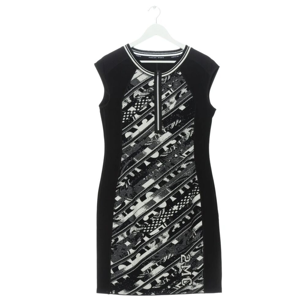 Marc Cain Sports super stretchy bodycon zip front all over print sheath dress